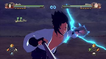 NUNS4 Expansion - Hebi Sasuke Storm 2 Chakra Shuriken + Third Jutsu + Side Combo