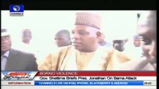 Borno Violence: Gov. Shettima Briefs President Jonathan On Bama Attack