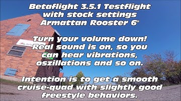 Betaflight 3.5.1 stock settings testflight Armattan Rooster 6"