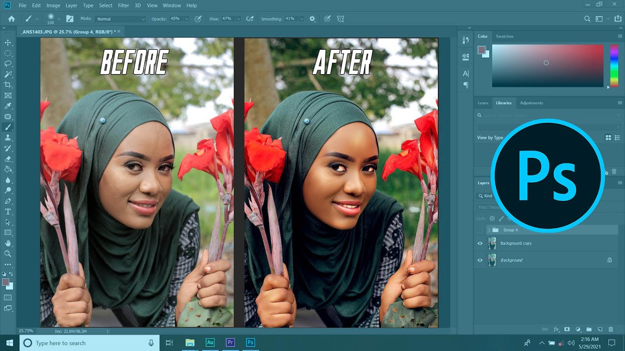 Jifunze Retouching bila kutumia Plug