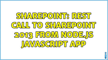 Sharepoint: REST call to SharePoint 2013 from Node.js JavaScript App