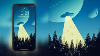 Create Phone WALLPAPER Easily in Photoshop | 2D Drawing tutorial