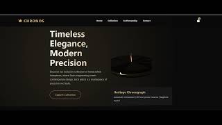 ⌚✨ Modern Watch Website Design