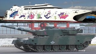 ナッチャンWorld大分入港・90式戦車九州上陸-2016 / NATCHAN WORLD - passenger/ro-ro cargo ship + Type 90 MBT