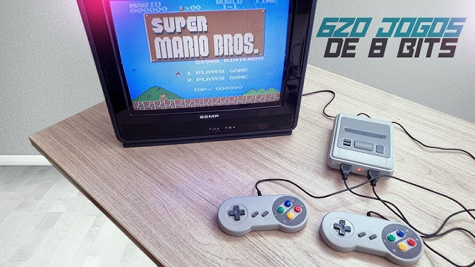 Mini Video Game Retro Emulador Super Mini Sfc Com 620 Jogos Classicos 8 bit  02 Controles Nintendo