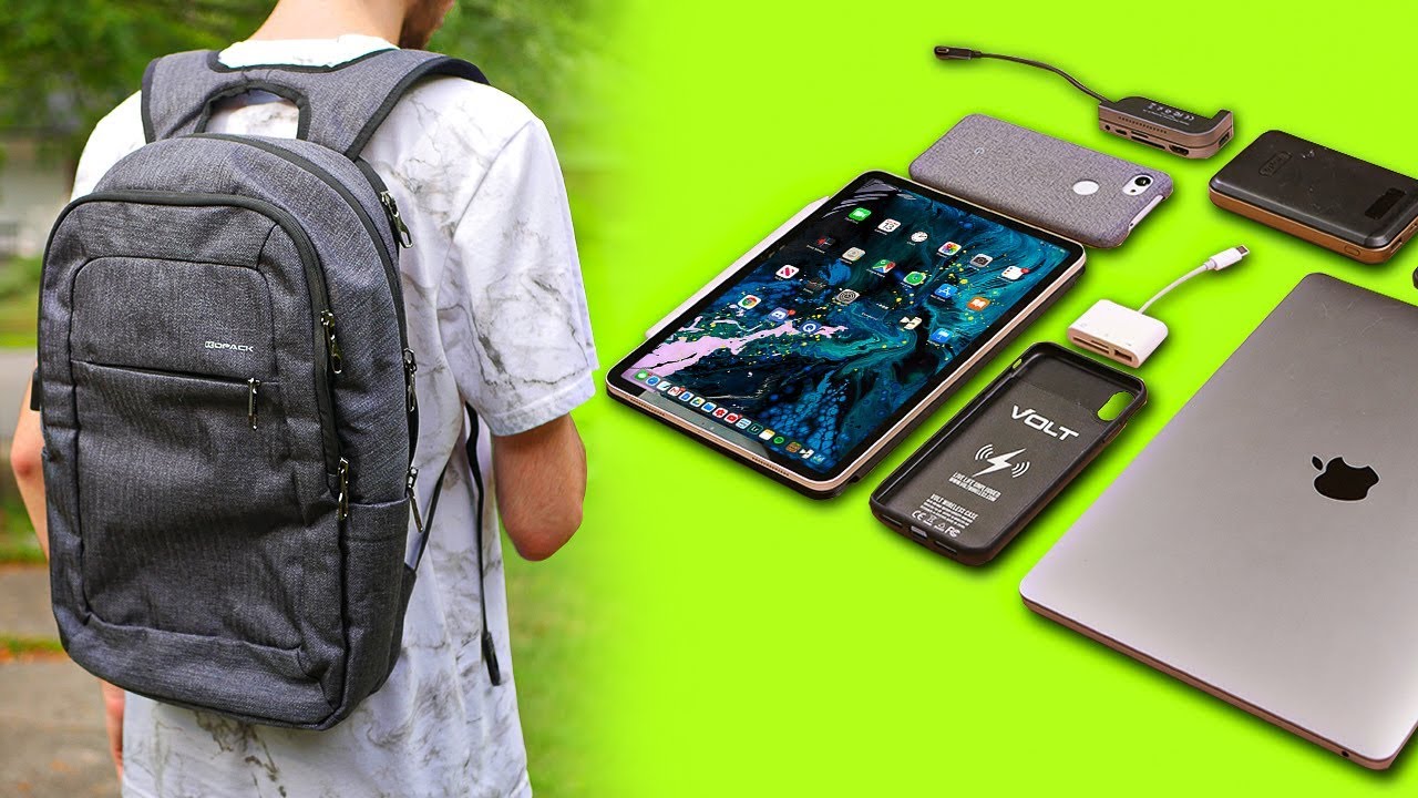 What's In My School TECH Backpack | College Bag Fall 2019