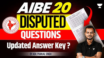 🔥 AIBE 20 Objections and Final Answer Key | All India Bar Exam | Pranjal Singh