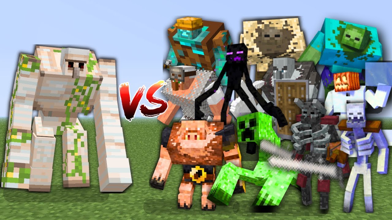 Mutant Iron Golem vs All Mutant Mobs in Minecraft - YouTube