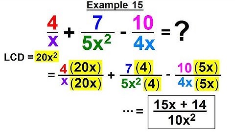 Algebra - Ch. 12: Rational Expressions: Addition and Subtraction (16 of 27) Example 15