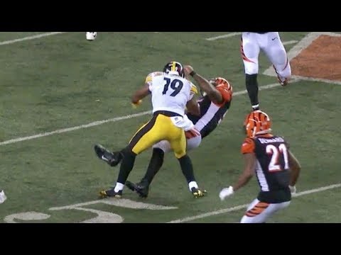 JuJu Smith-Schuster Vicious Block on Vontaze Burfict | Steelers vs. Bengals | NFL