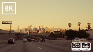 Relaxing Sunset Driving, Scenic Los Angeles | 8K 60fps HDR | Chill Lo_Fi Beast 🎧