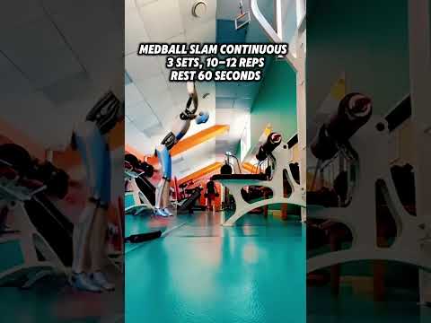 💥 2 Medball exercises for better spiking #volleyball #exercise #workout #power #spike #core #medball