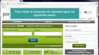 Portal del Empleo Registro y Búsqueda