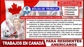 ¿Puede un estadounidense conseguir trabajo en Canadá?