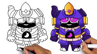 How To Draw Dark Samurai Gene | Brawl Stars