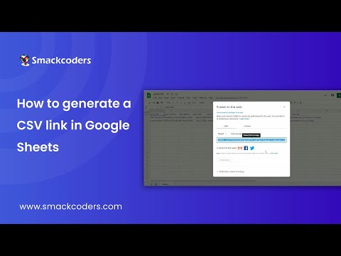 How to generate a CSV link in Google Sheet