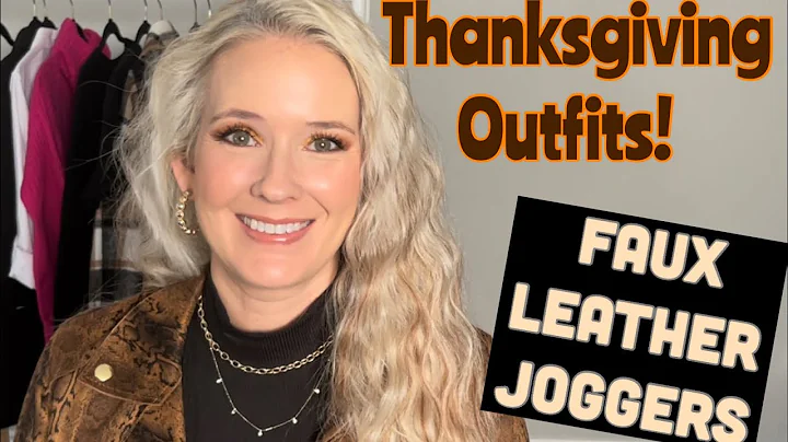 Perfekta för Thanksgiving: Faux läder joggare / Outfitidéer