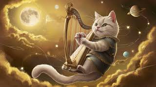 【Relaxing Harp】Golden sky #cat #relax #harp #music