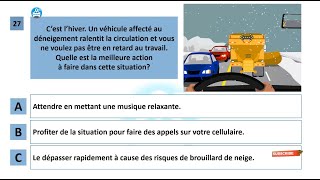Examen théorique Saaq Québec 2023 - Sécurité routière au Canada Permis de conduire Quebec test 3 screenshot 5