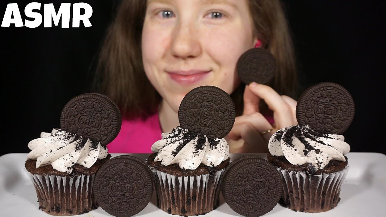 ASMR OREO CUPCAKES MUKBANG (No Talking) EATING SOUNDS YouTube