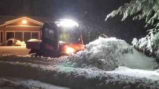 kubota rtv x1100c with the 78' V plow in 12 + inches of snow.