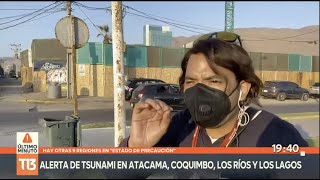 Reportero es sorprendido por alerta de tsunami en Iquique