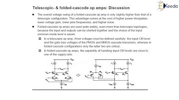 High Gain Folded Cascode Op Amp - Stability and Frequency Compensation Op-Amp