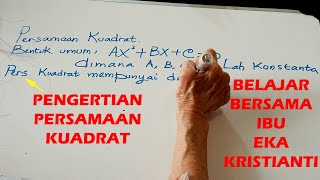 pengertian persamaan kuadrat