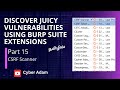 Discover Juicy vulnerabilities using Burp Suite extensions - CSRF Scanner - Part 15 | Cyber Adam