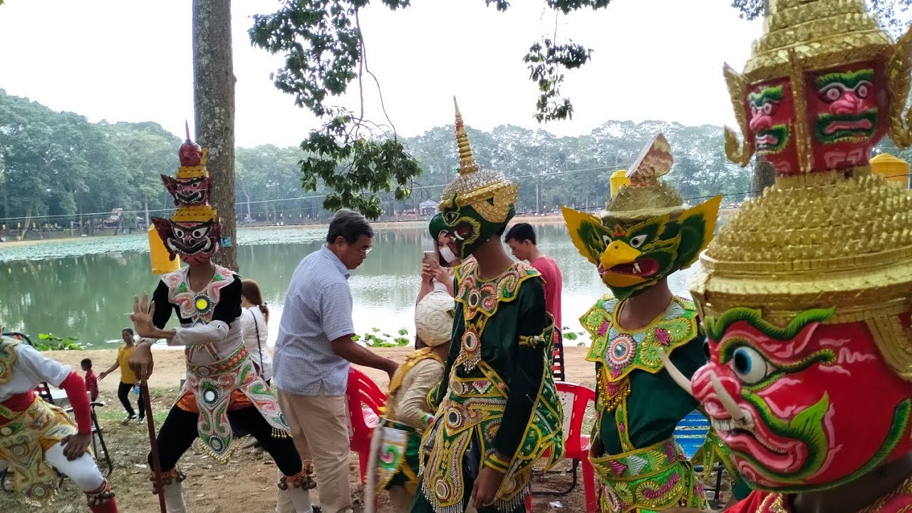 Ông Trần Khmer, Múa Chằn Khmer, Yak Rom Quay Ở Ao Bà Om ( Ao Vuông ) Trà Vinh 2023