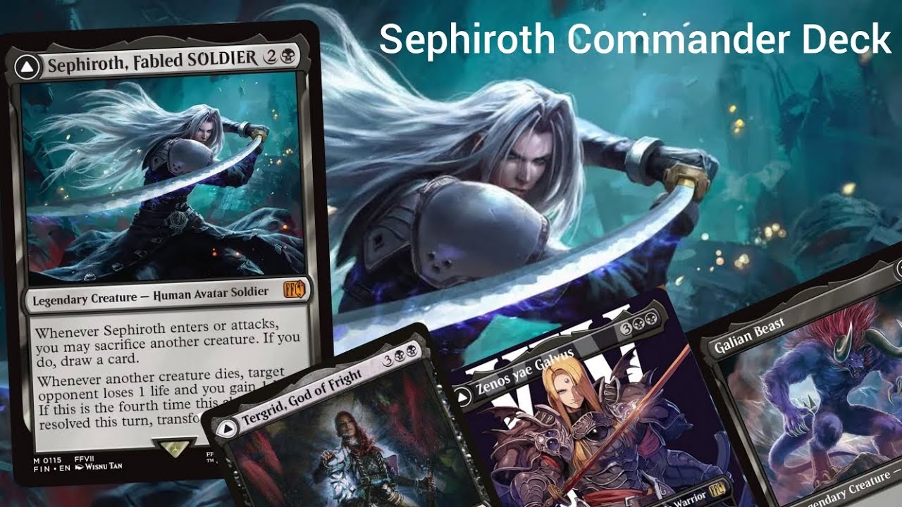 sephiroth commander deck mtg Sephiroth, Fabled SOLDIER EDH 100 Magic Cards Custom Deck Black Sacrifice Final Fantasy Ready to play MTG EDH deck from Gray Gauntlet Games. Just got a new mtg