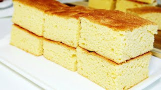 Vanilla Sponge Cake / No Butter No Milk No Baking Powder and ready in 5 minutes! Easy and Delicious!