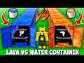 Which LONGEST CONTAINER SHOULD I CHOOSE LAVA VS WATER in Minecraft ? SECRET LONG PASSAGE !