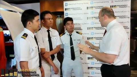 Filipino Cadets interviewed by Kuba Szymanski, Secretary General, InterManager