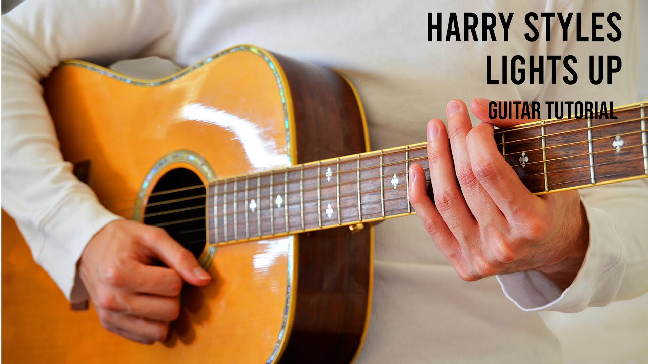 Harry Styles Lights Up Easy Guitar Tutorial With Chords Lyrics Youtube