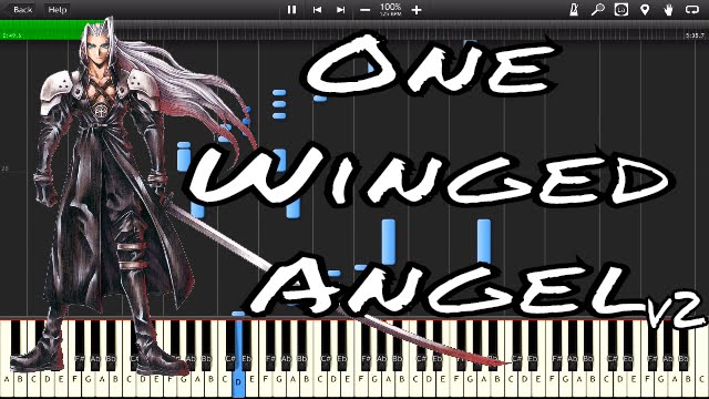 Final Fantasy VII - One Winged Angel V2 (Synthesia) - YouTube