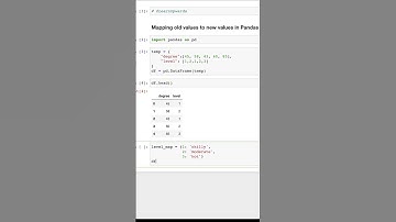 pandas map old values to new values