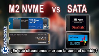 SSD NVME vs SATA: ¿hay tanta diferencia? WD blue SN550 black SN580x Sandisk SSD Plus Adata SU800