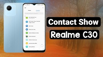 Contact Setting in Realme C30 , Realme C30 All Contact Setting , How To Show SIM Card Contact realme