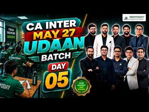 DAY 5 CA INTER RESULT UDAAN BACTH FOR MAY 2027 EXAMS