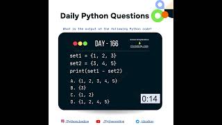Python Coding challenge - Day 166 | What is the output of the following Python Code?  #coding