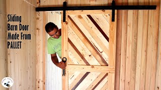 Sliding Barn Door Made From Pallet / Barn Door by Ahşap Kokusu 47,796 views 3 years ago 12 minutes, 20 seconds