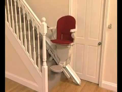 Stannah Saxon 420 Straight Stairlift - NSmobilityservices.com - YouTube