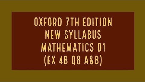 Basic algebra and algebraic manipulation Ex 4b Q8 NSM1 (D1)|Study Room