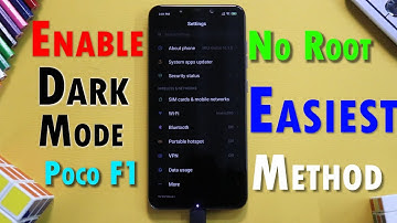 How To Enable Dark Mode On Poco F1 | No Root Or Unlocked Bootloader Needed | Works On Stable &  Beta