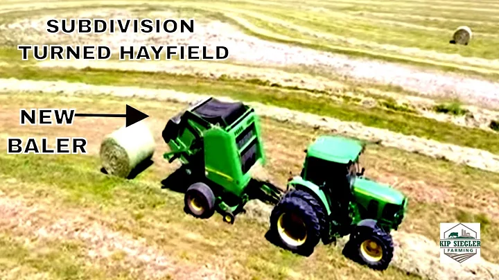 Shiny Green Paint | Baling and Moving Hay bales in...