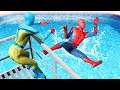 GTA 5 Water Ragdolls Red Spiderman vs Blue Spiderman Jumps/Fails (Euphoria Physics Funny Moments)