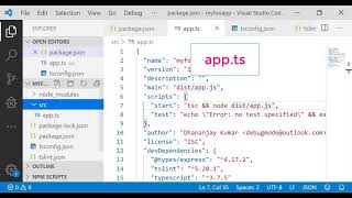 Using TypeScript with Node JS | Step by Step using TypeScript in a Node js App to create a REST API