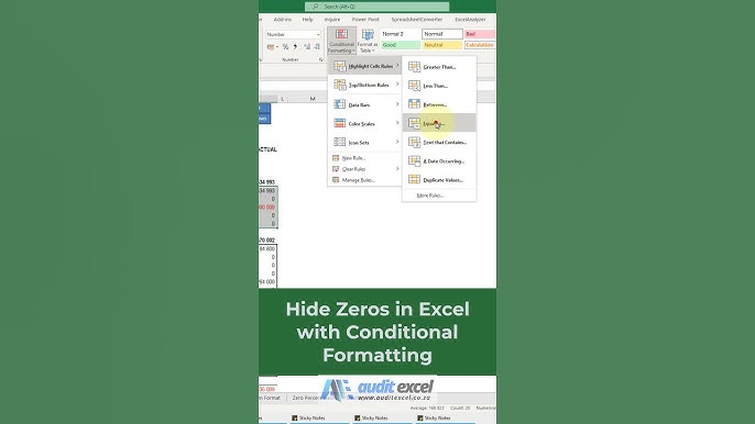Conditional Formatting to Hide Zeros in Excel​: Expert Tips