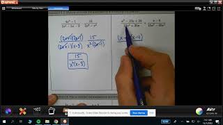 Alg2 LT#6 Rational Expressions Practice Quiz #2 Video Walkthrough